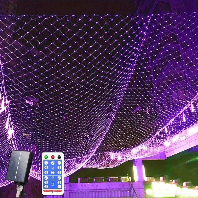 Outdoor Lighting Grid Screen - 6M 3M Width Solar LED Net