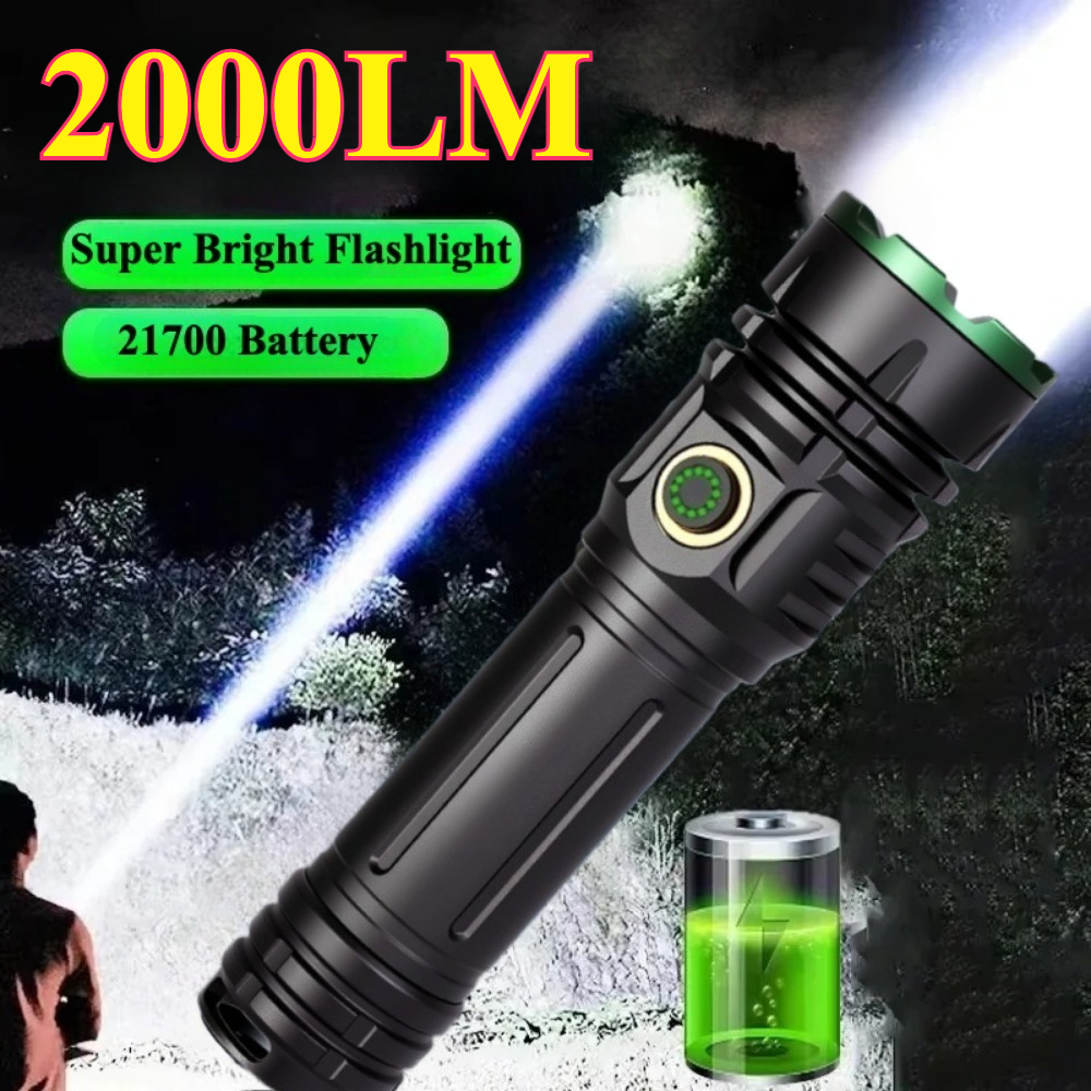 Outdoor Lighting Lanterns - 2000LM Super Bright Led Flashlight Rechargeable