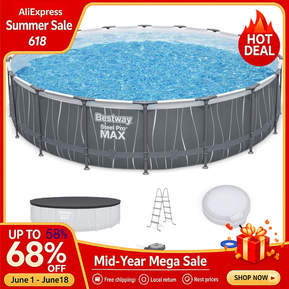 Outdoor Lighting Around Pool - 18 x 48 Above Ground Pool,