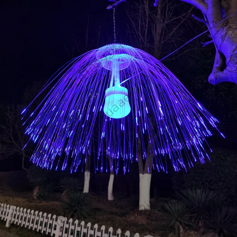 Outdoor Lighting Jellyfish - Double-layer Fiber Optic Jellyfish Light Colorful