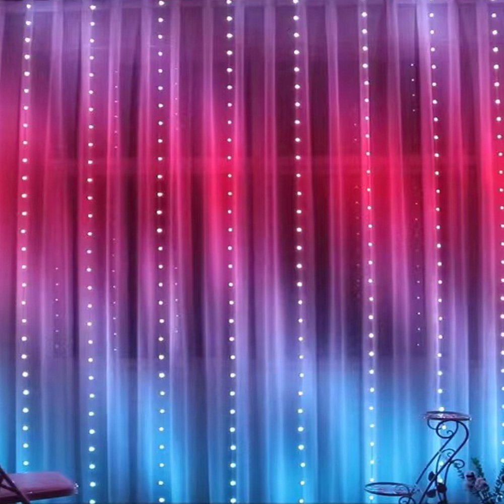 Outdoor Lighting Decoration - 3M RGB Smart LED Curtain Lights