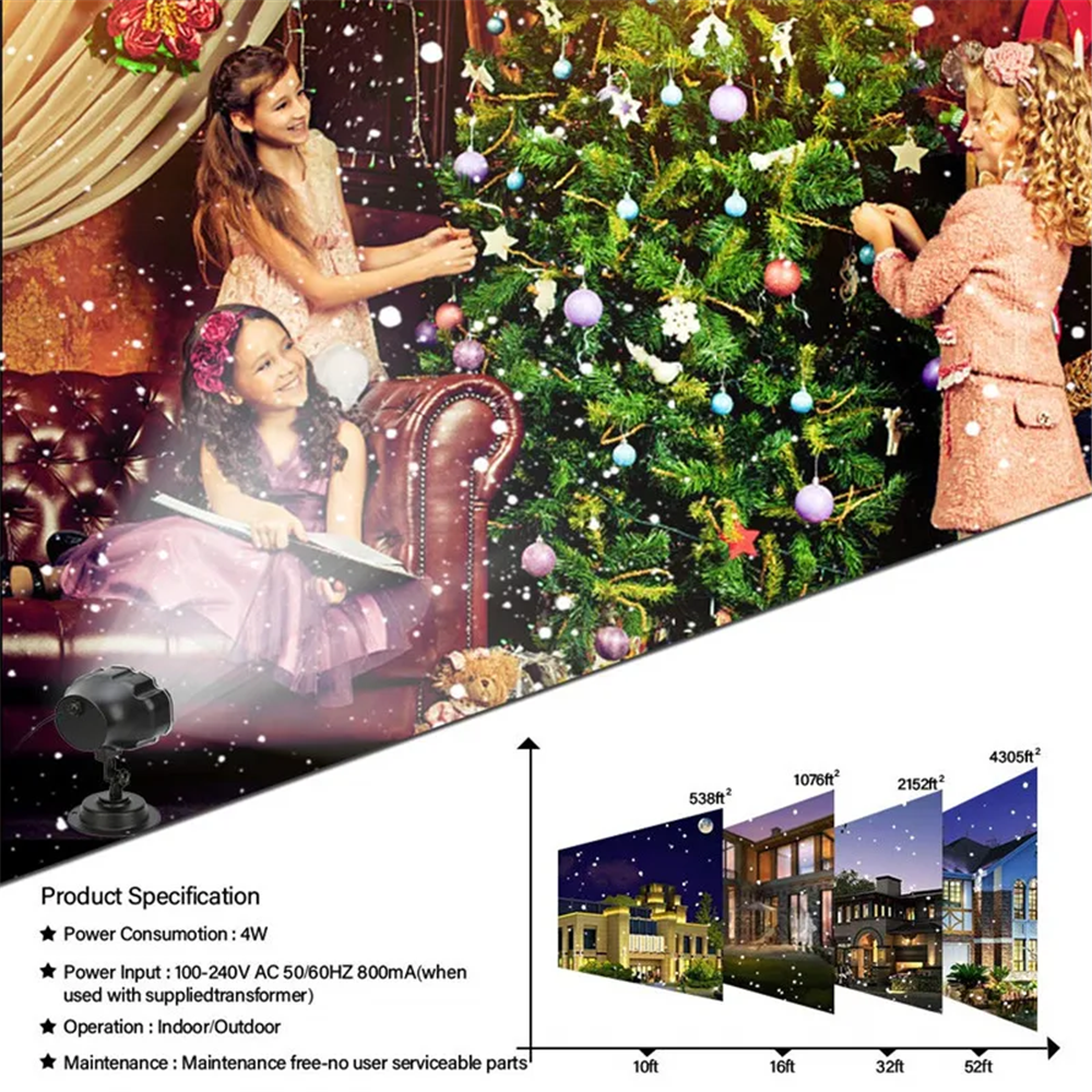 DACHAN Snowfall LED Light Proj - Outdoor Lighting Remote Control recensione e prezzo