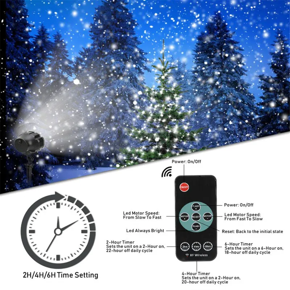 DACHAN Snowfall LED Light Proj - Outdoor Lighting Remote Control recensione e prezzo