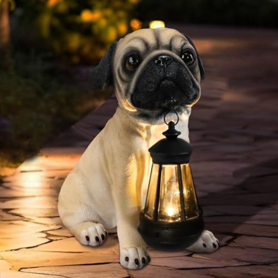 Solar Dog Garden Statue with S - Outdoor Lighting Japan recensione e prezzo