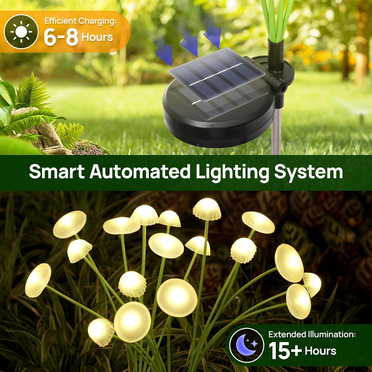 Solar jellyfish mushroom stake - Outdoor Lighting Jellyfish recensione e prezzo