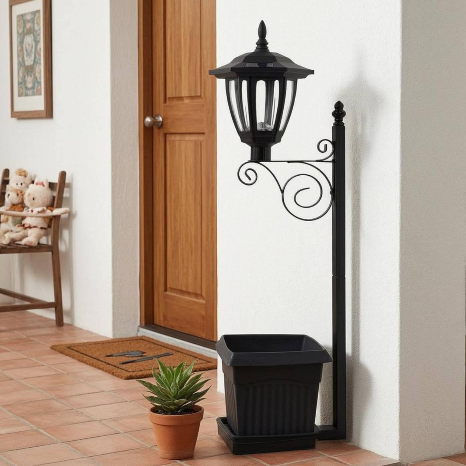 Solar Flower Pot Light Wrought - Outdoor Lighting Decoration recensione e prezzo