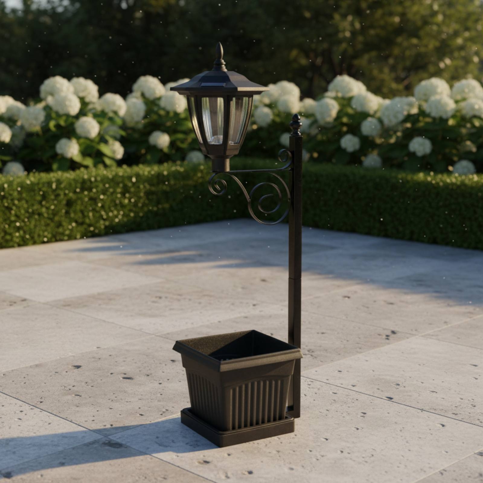 Solar Flower Pot Light Wrought - Outdoor Lighting Decoration recensione e prezzo