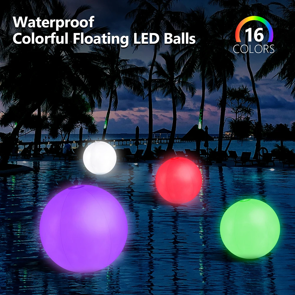 Inflatable Pool Beach Ball 16  - Outdoor Lighting Around Pool recensione e prezzo