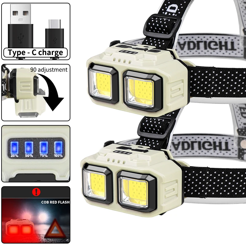COB LED Headlamp Rechargeable  - Outdoor Lighting Jobs recensione e prezzo
