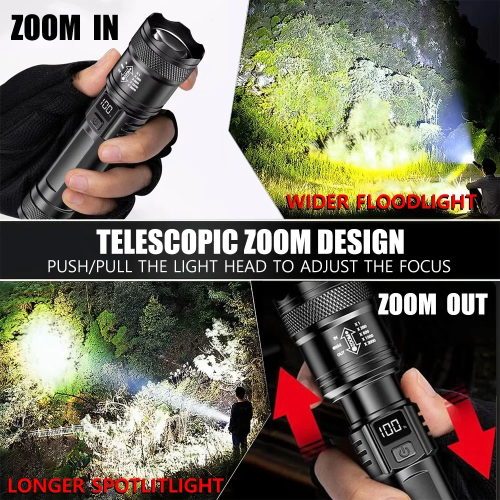100000LM Super Bright Flashlig - Outdoor Lighting Types recensione e prezzo