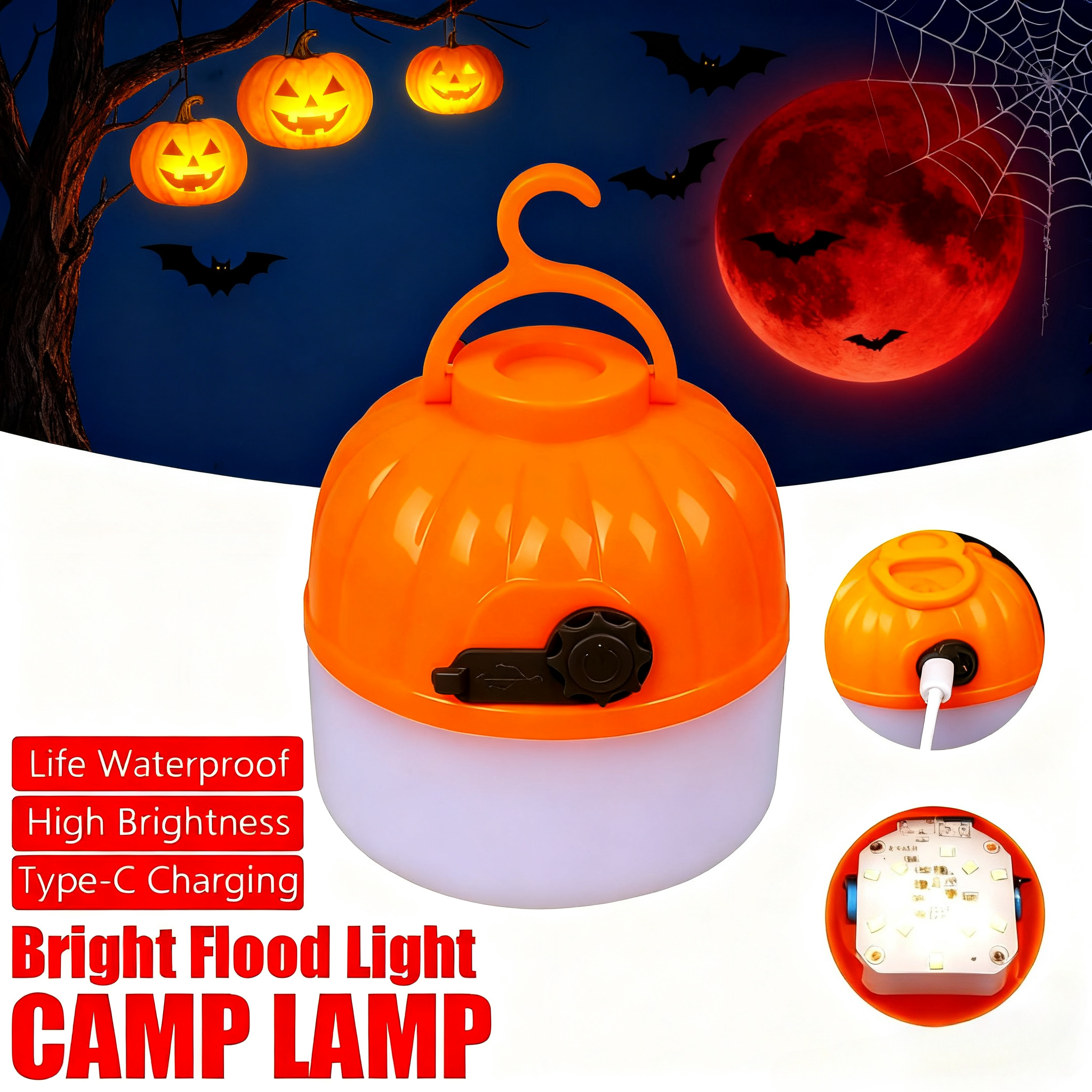 Mini Portable Halloween Pumpki - Outdoor Lighting Decoration recensione e prezzo