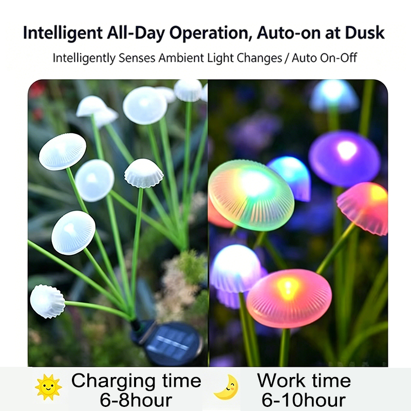 Solar Jellyfish Mushroom Light - Outdoor Lighting Jellyfish recensione e prezzo