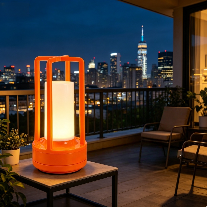 Modern Orange Cage Table Lamp  - Outdoor Lighting Types recensione e prezzo