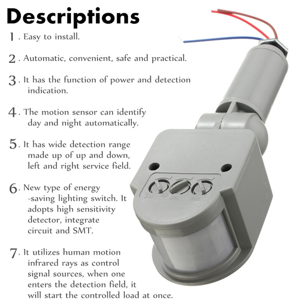 LED Motion Sensor 220V 110V 12 - Outdoor Lighting Volt recensione e prezzo