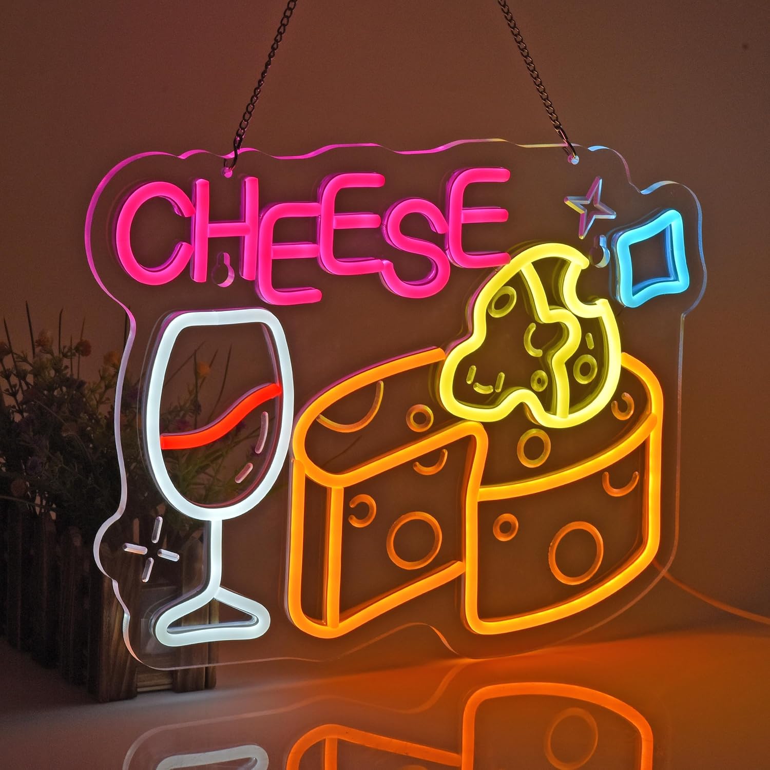 Cheese Neon Sign, Neon Lights  - Outdoor Lighting For Store recensione e prezzo