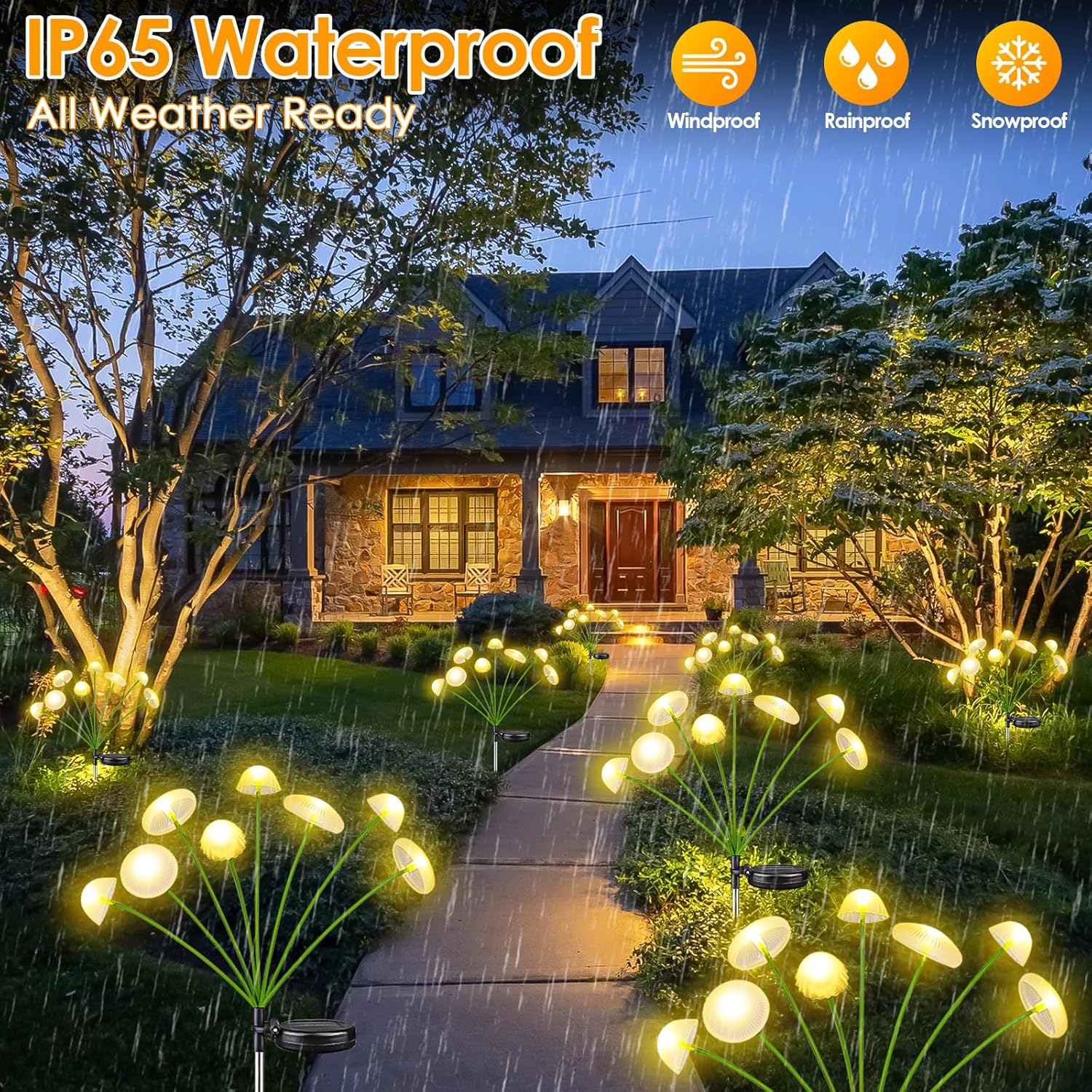 LED solar jellyfish mushroom l - Outdoor Lighting Jellyfish recensione e prezzo