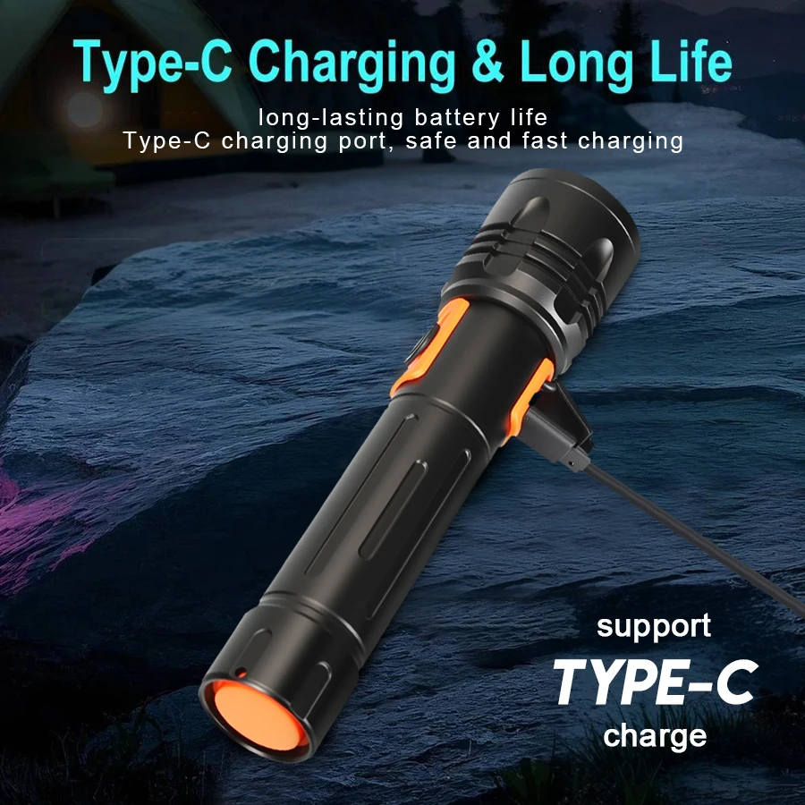 High Power LED Flashlight USB  - Outdoor Lighting Lanterns recensione e prezzo