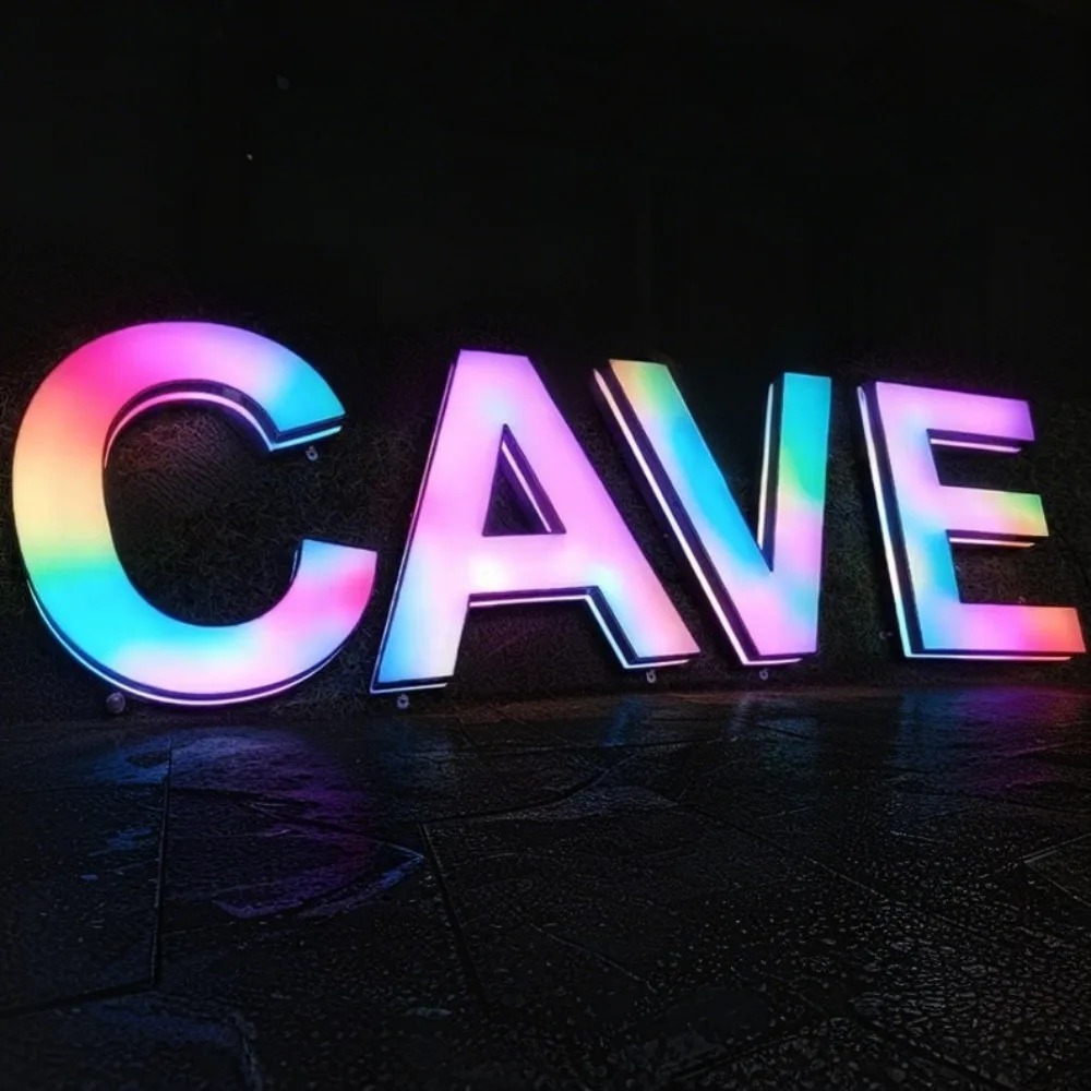 Custom RGB Metal LED Sign Wall - Outdoor Lighting For Store recensione e prezzo