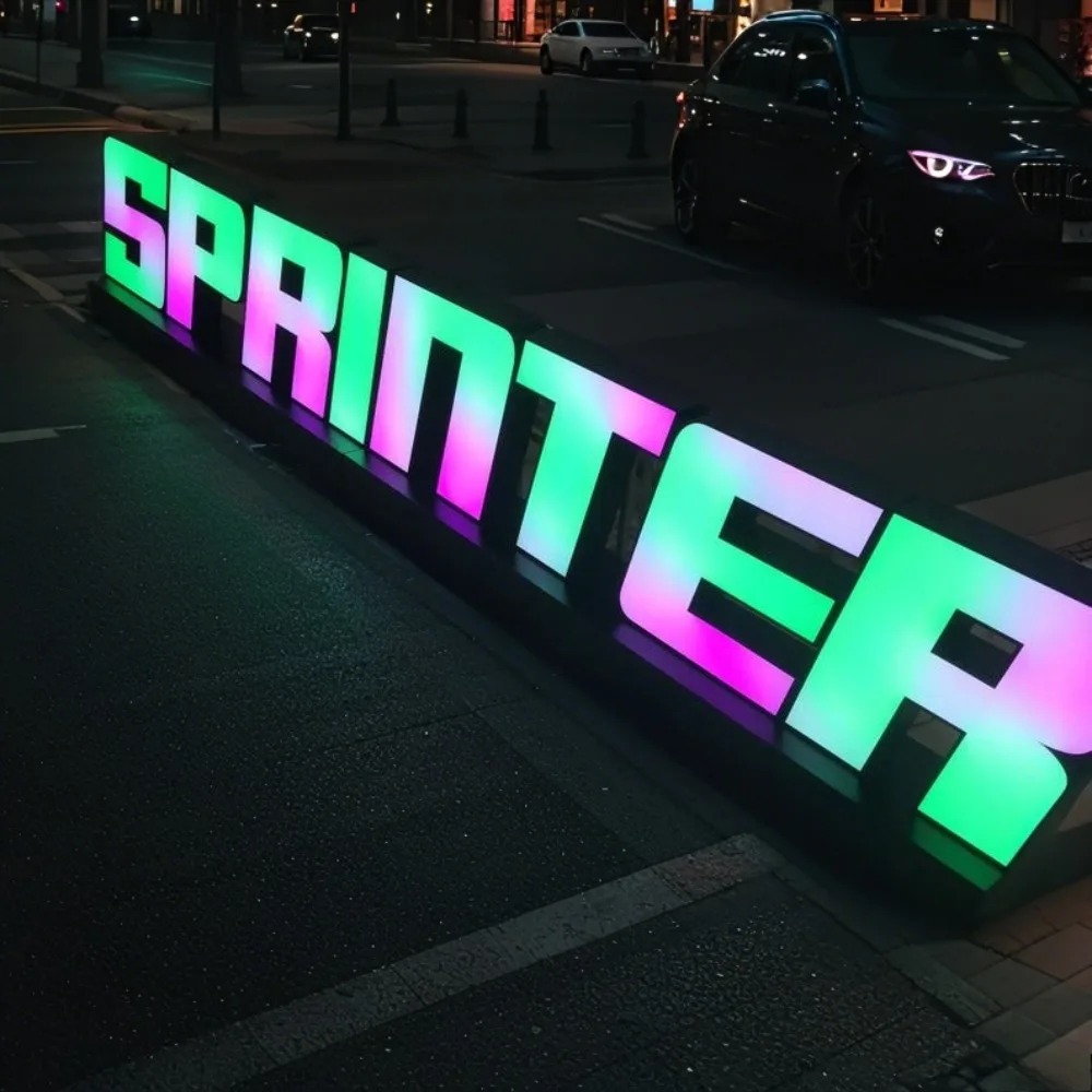 Custom RGB Metal LED Sign Wall - Outdoor Lighting For Store recensione e prezzo