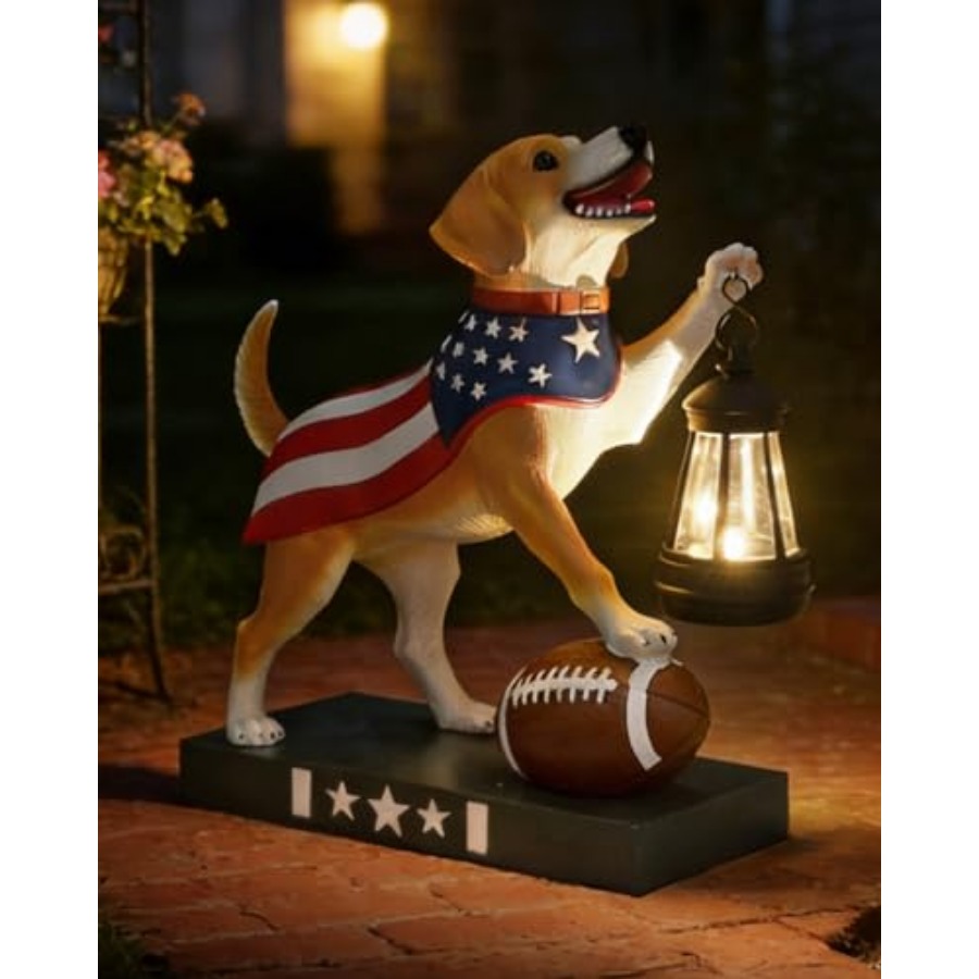 Cute Solar Dog Garden Statue w - Outdoor Lighting Japan recensione e prezzo