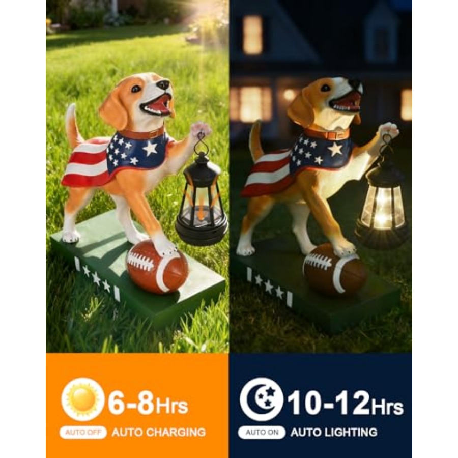 Cute Solar Dog Garden Statue w - Outdoor Lighting Japan recensione e prezzo