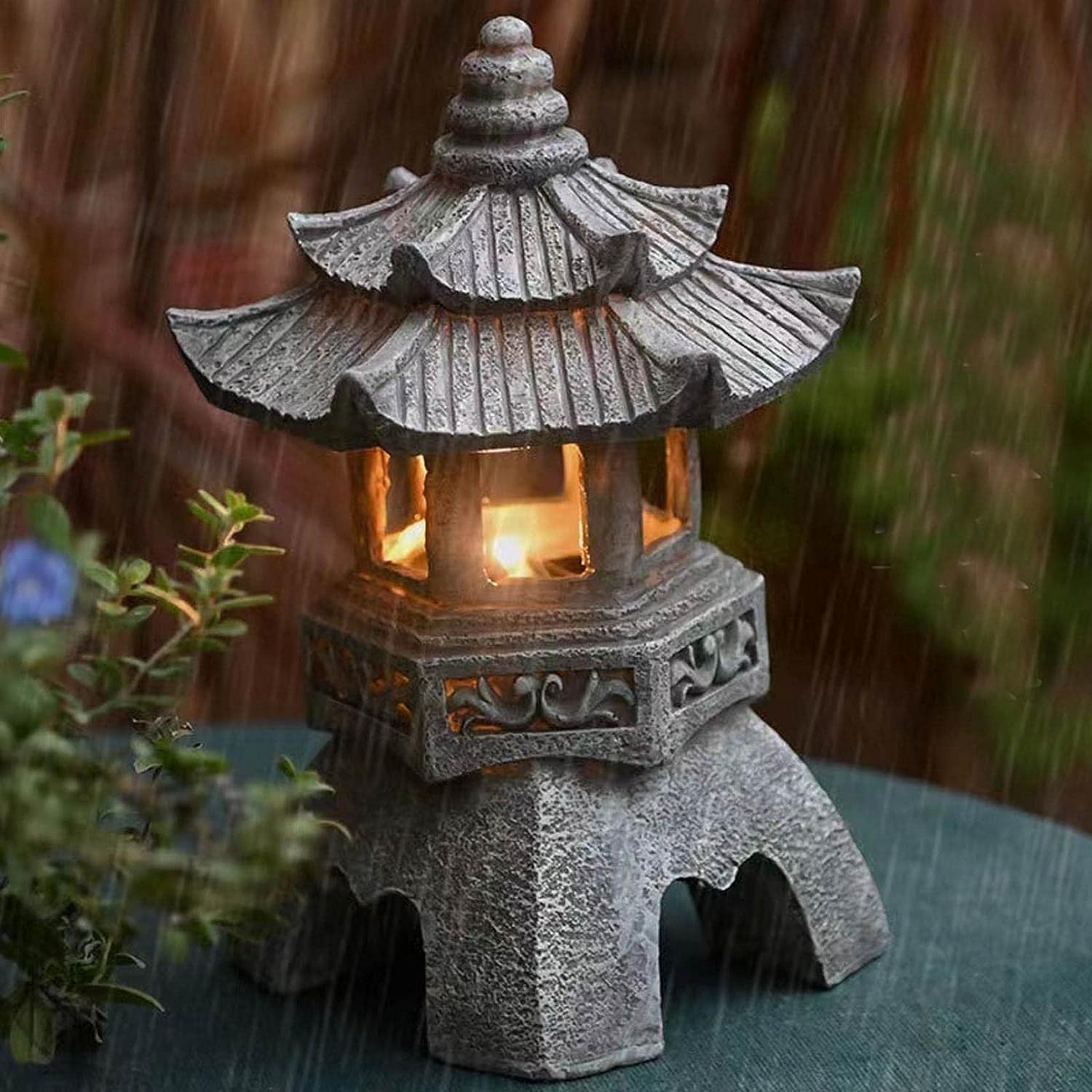 Garden Solar LED Pagoda Lanter - Outdoor Lighting Japan recensione e prezzo