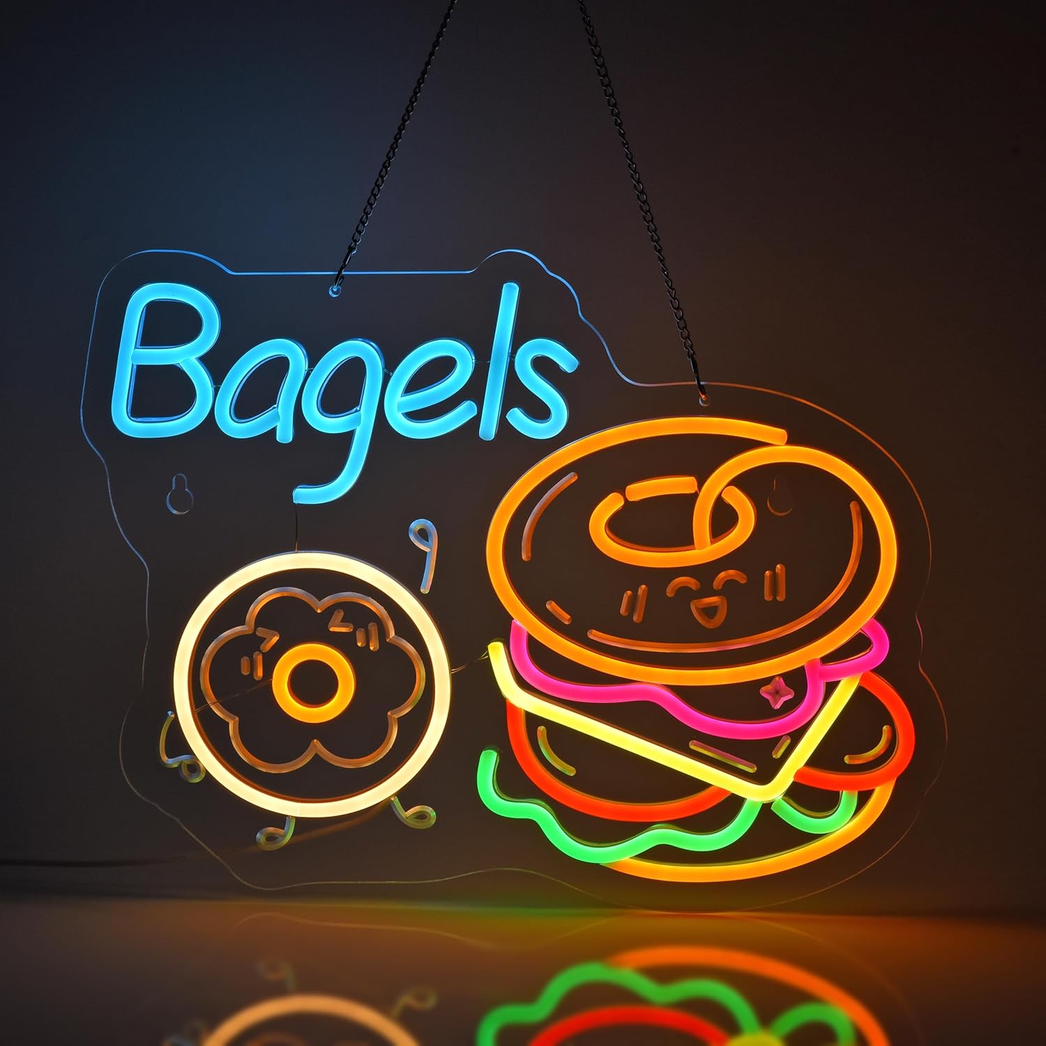  Bagels Neon Sign, Neon Light - Outdoor Lighting For Store recensione e prezzo