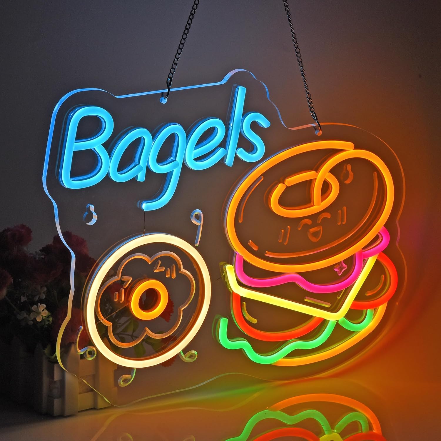  Bagels Neon Sign, Neon Light - Outdoor Lighting For Store recensione e prezzo