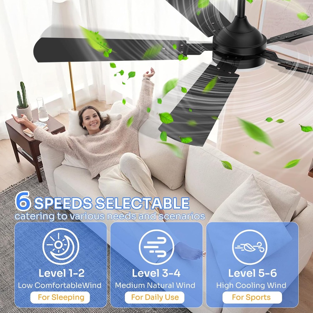 52 Inch Ceiling Fan with Light - Outdoor Lighting Remote Control recensione e prezzo