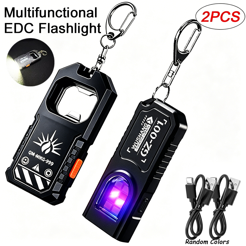 2Pcs Portable LED COB Keychain - Outdoor Lighting Beacon recensione e prezzo