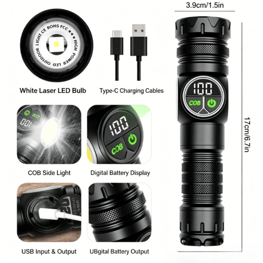 White Light LED Flashlight Typ - Outdoor Lighting Types recensione e prezzo