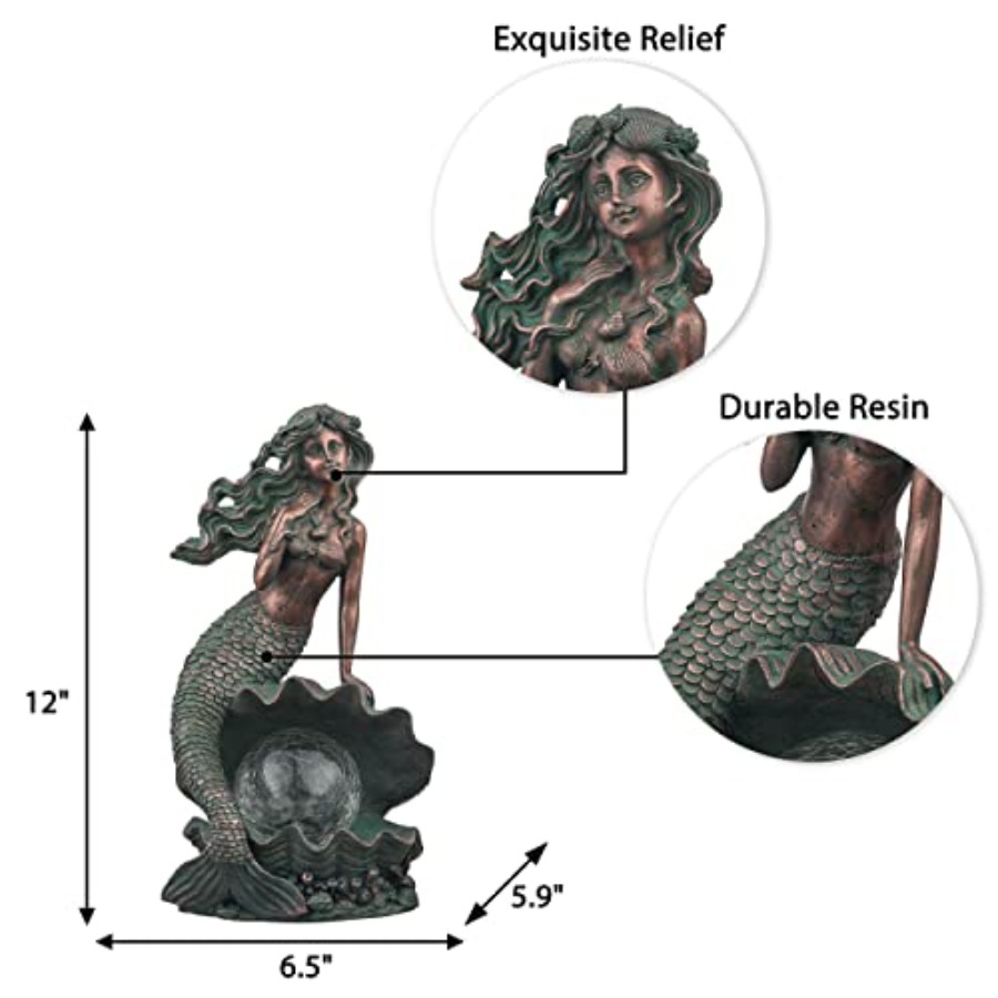 Mermaid Garden Statues with So - Outdoor Lighting Japan recensione e prezzo