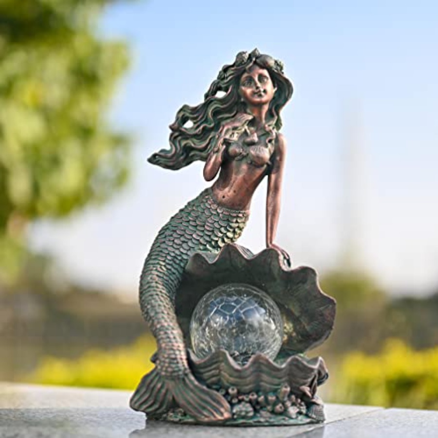 Mermaid Garden Statues with So - Outdoor Lighting Japan recensione e prezzo
