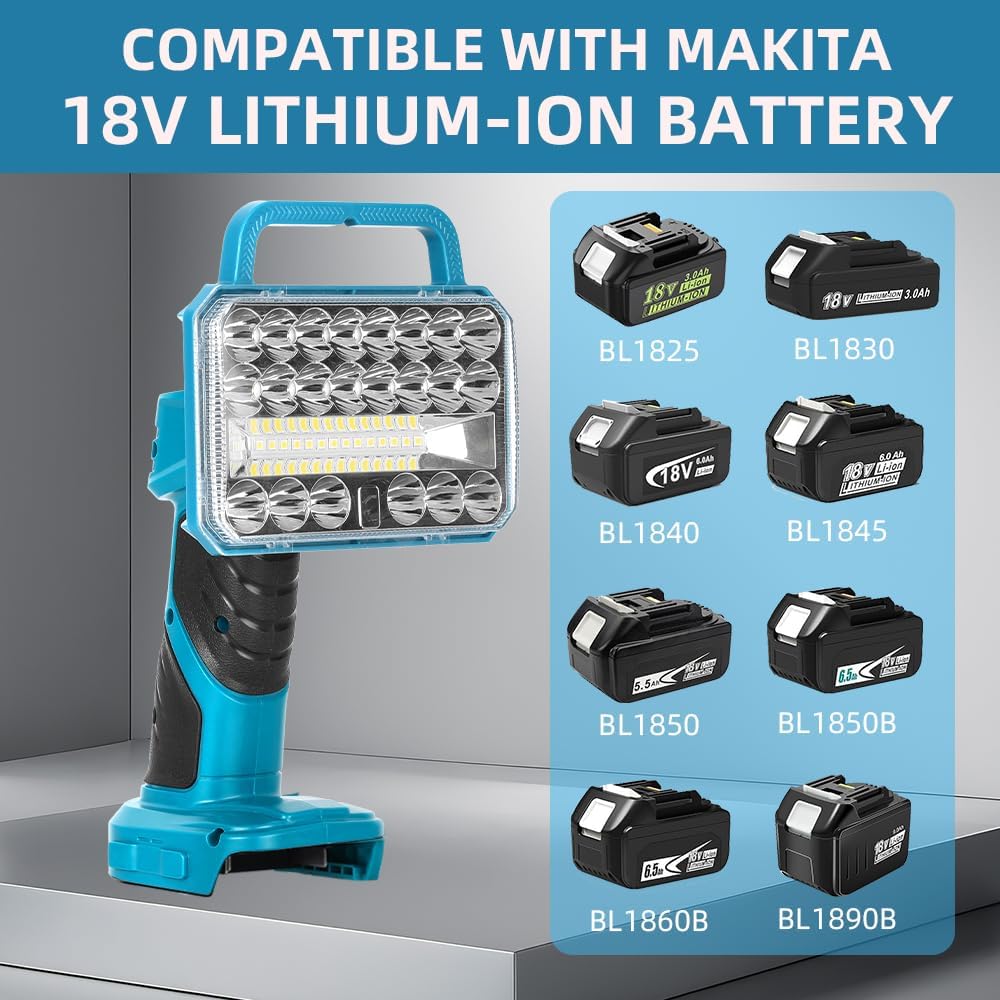 18W 2000LM Cordless LED Flashl - Outdoor Lighting Jobs recensione e prezzo