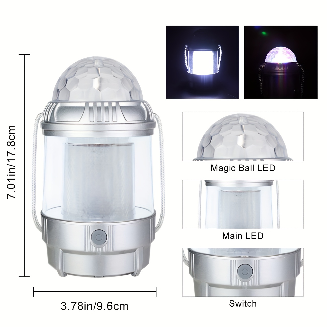 1-4PCS LEDCamping Lantern Rech - Outdoor Lighting Decoration recensione e prezzo