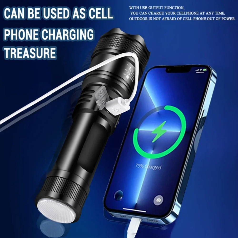 Powerful LED Flashlight USB Re - Zinc Outdoor Lighting recensione e prezzo