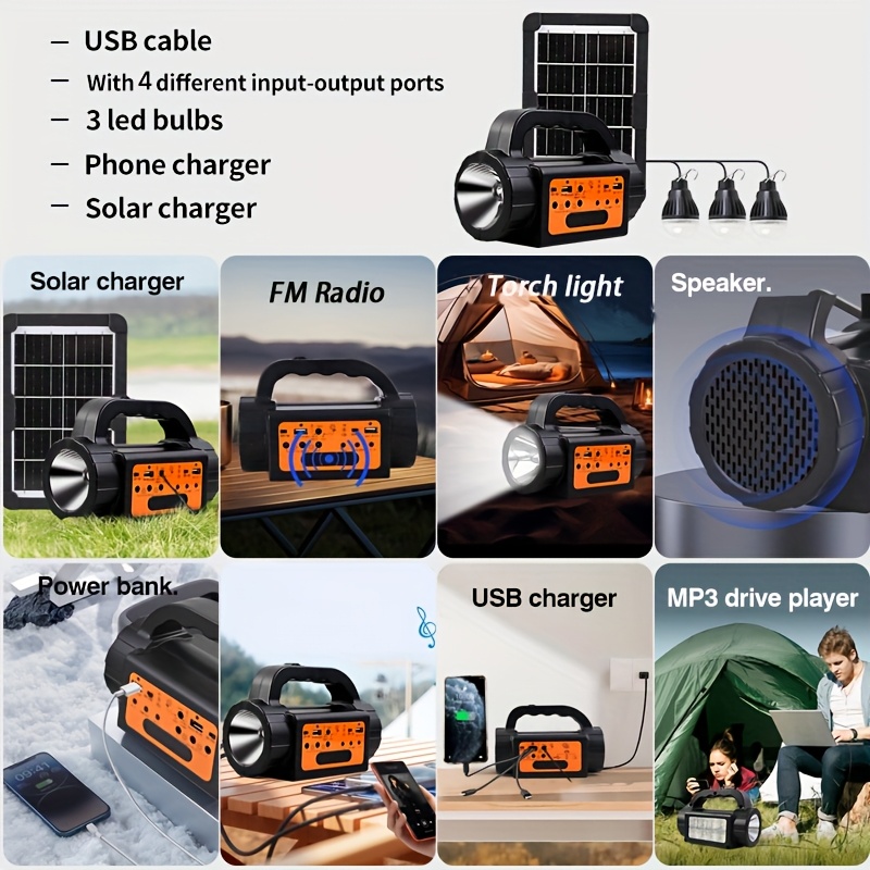 Solar Rechargeable Camping Lig - Outdoor Lighting Lanterns recensione e prezzo
