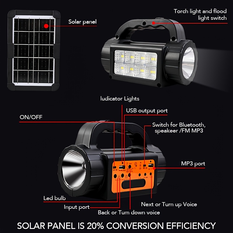 Solar Rechargeable Camping Lig - Outdoor Lighting Lanterns recensione e prezzo