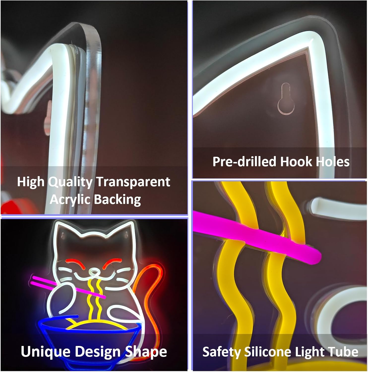Lucky Cat Noodle LNeon Signs L - Outdoor Lighting For Store recensione e prezzo