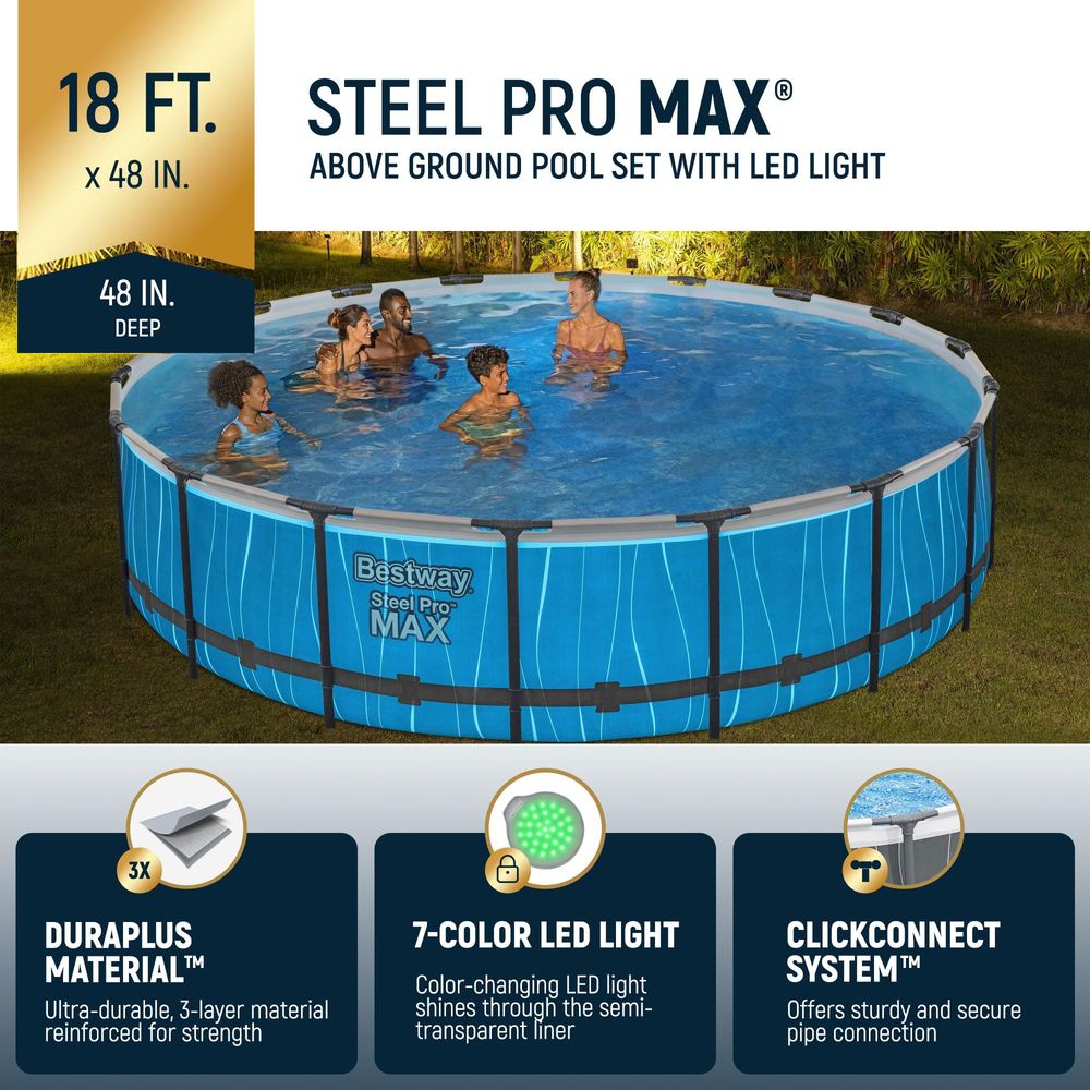 18 x 48 Above Ground Pool, Rou - Outdoor Lighting Around Pool recensione e prezzo