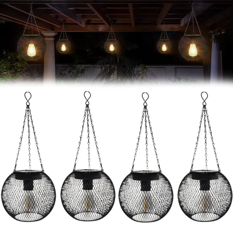 Solar Powered Wrought Iron Pat - Outdoor Lighting Grid Screen recensione e prezzo