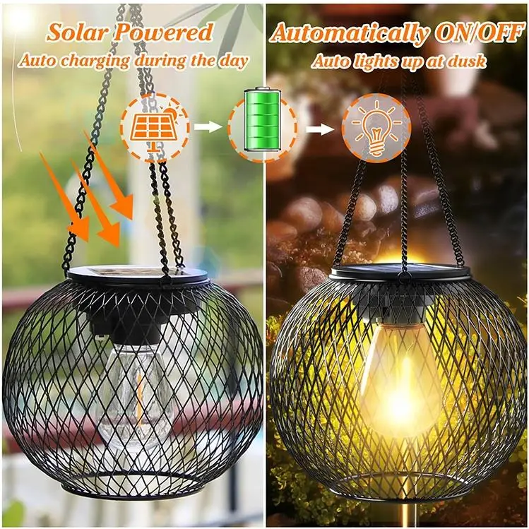Solar Powered Wrought Iron Pat - Outdoor Lighting Grid Screen recensione e prezzo