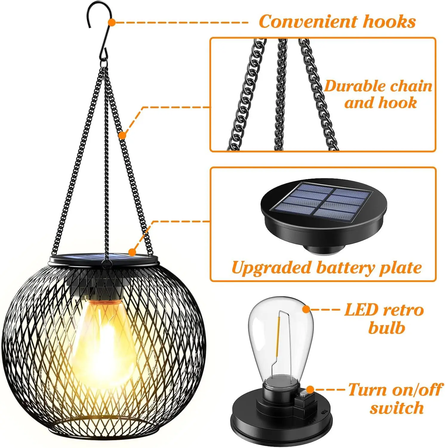 Solar Powered Wrought Iron Pat - Outdoor Lighting Grid Screen recensione e prezzo