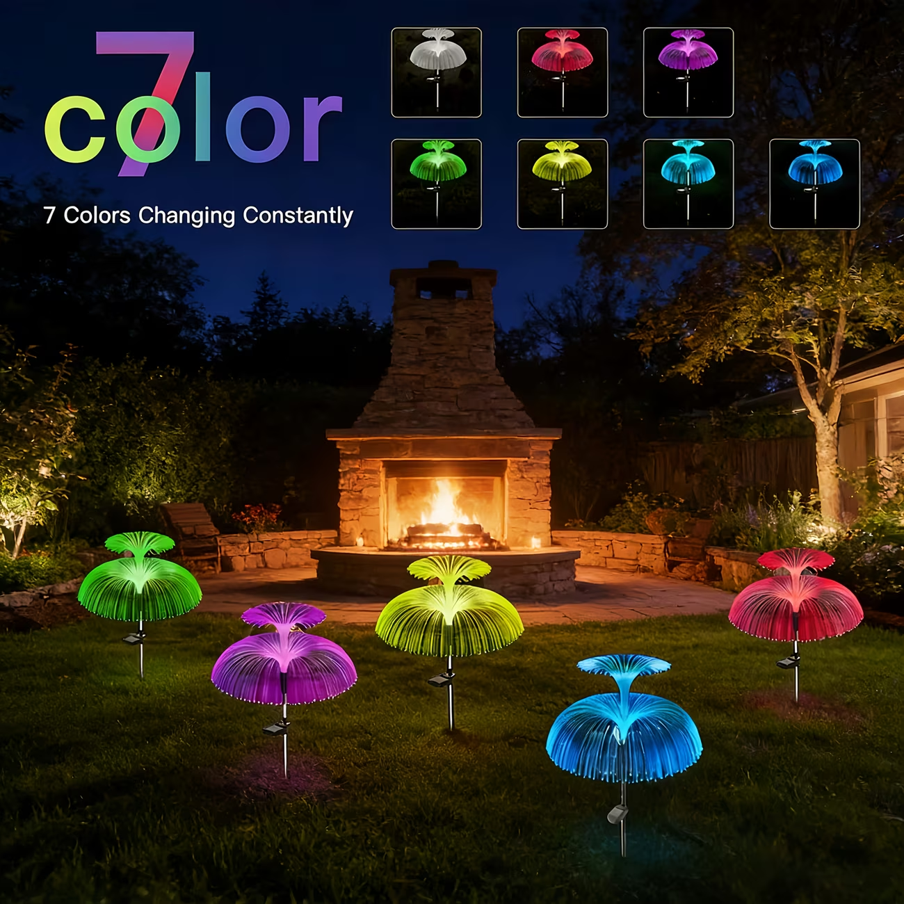1PC 7 Color Changing Outdoor L - Outdoor Lighting Jellyfish recensione e prezzo