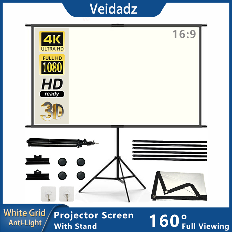 Projector Screen With Stand Wh - Outdoor Lighting Grid Screen recensione e prezzo