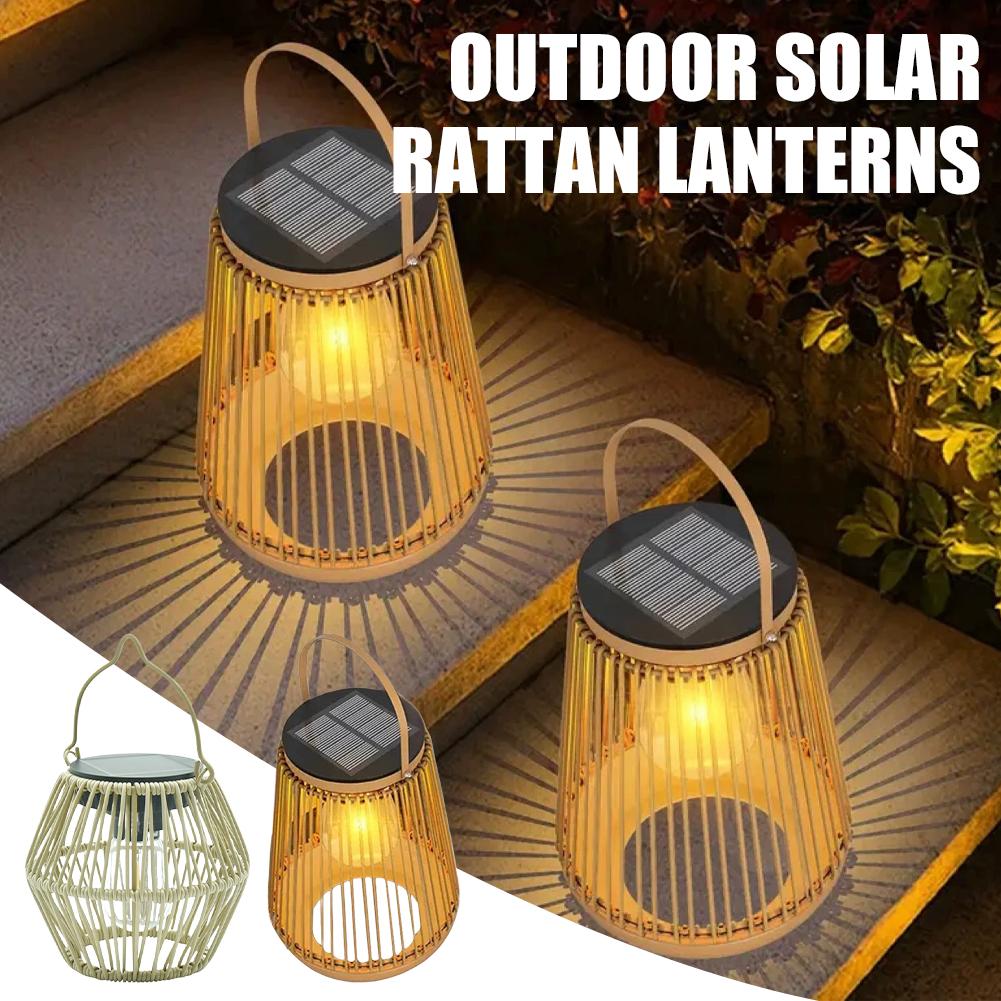 IP65 Waterproof Solar Rattan L - Outdoor Lighting Lanterns recensione e prezzo