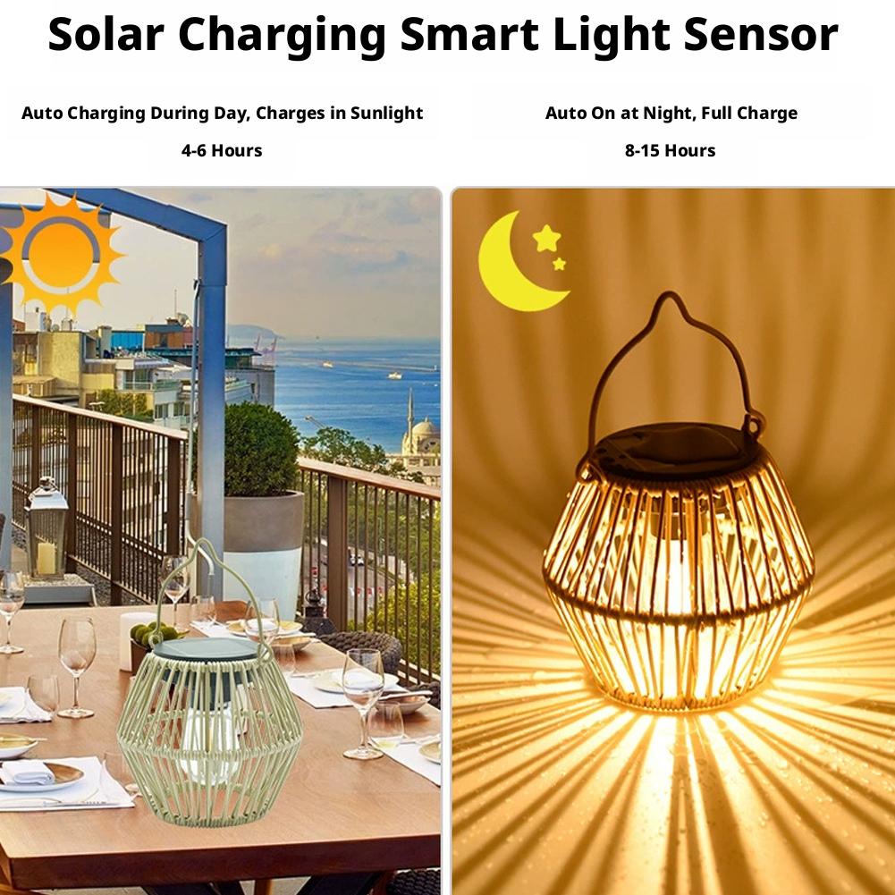 IP65 Waterproof Solar Rattan L - Outdoor Lighting Lanterns recensione e prezzo
