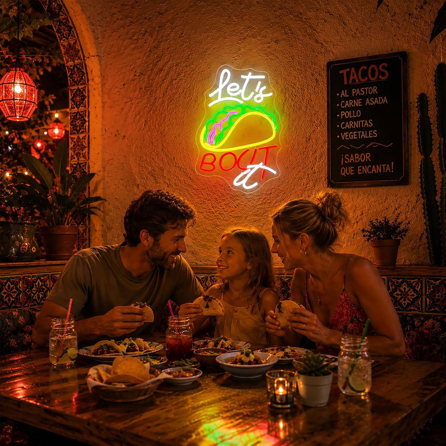 Tacos Neon Sign USB Powered LE - Outdoor Lighting For Store recensione e prezzo