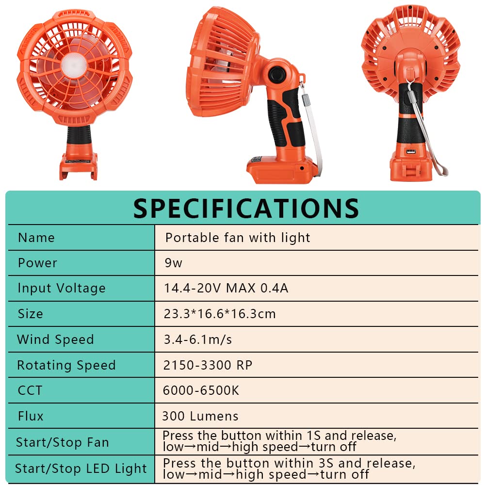 Portable Outdoor Fan for Black - Outdoor Lighting Unit recensione e prezzo