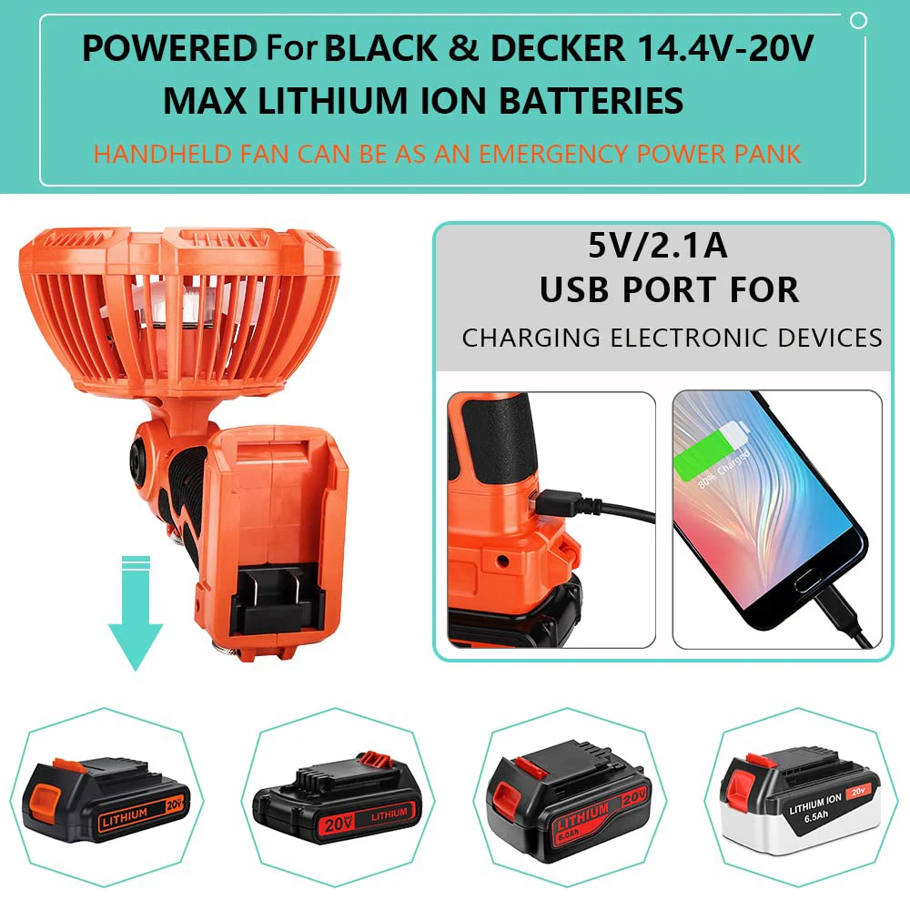 Portable Outdoor Fan for Black - Outdoor Lighting Unit recensione e prezzo